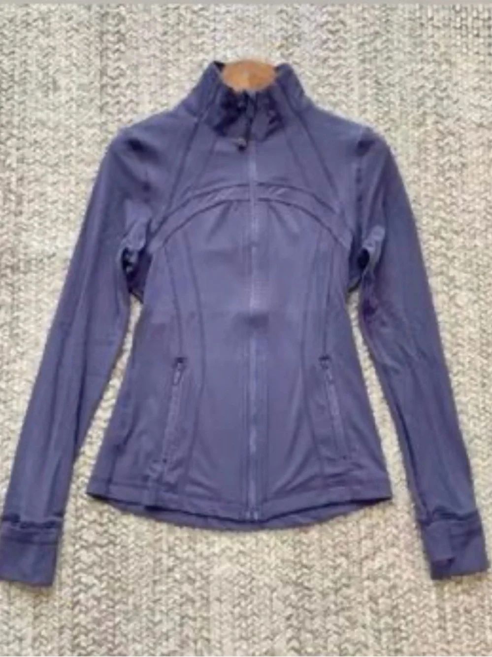 Lululemon Define Jacket Nulu Nightfall Purple Zip Thumbholes Size 6 - Picture 2 of 5